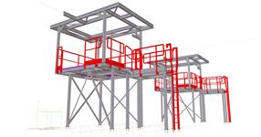 Steel structure of technological platform