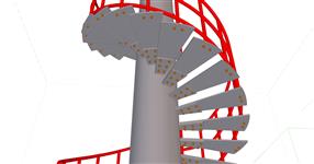 Steel structure of spiral stairway