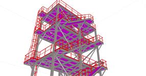 Steel structure of refinery facility