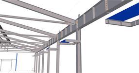Workshop building extension steel structure