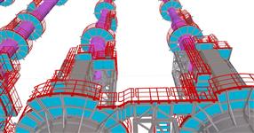Complete steel structure of refinery production unit 