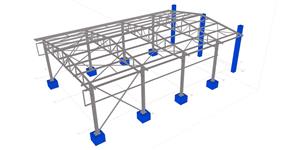 Steel structure of a storage canopy