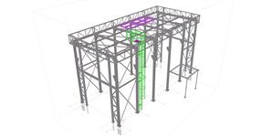 Steel structure of an assembly hall