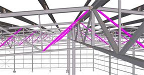 Steel structure of a finished goods warehouse