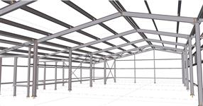 Steel structure of a warehouse