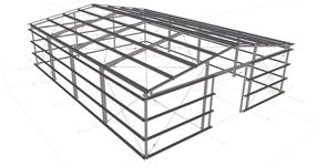 Steel structure of a warehouse