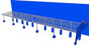 Steel structure of the warehouse extension