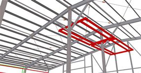 Steel structure of the warehouse hall of agricultural crops