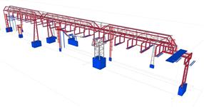 Reconstruction of the steel structure of the technological bridge