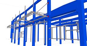 Auxiliary steel structures for the reinforced concrete skeleton of the veterinary clinic