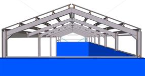 Steel structure of the storage shed