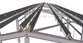 Steel structure of the warehouse hall