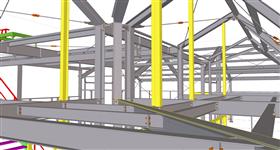 steel structure of factory building for the engineering industry