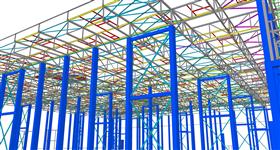 steel structure of roof for industrial complex