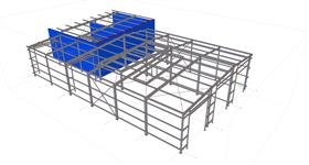 steel structure of cargo garage building