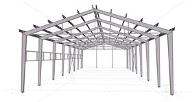 steel structure of the workshop