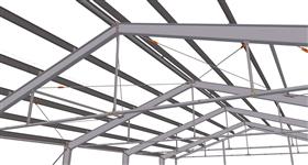 steel structure of the workshop