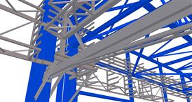 secondary steel construction for power distribution in industrial complex