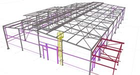 steel structure of the warehouse