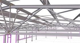 steel structure of the warehouse