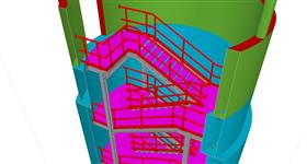 steel construction of emergency staircase energy facilities for underground